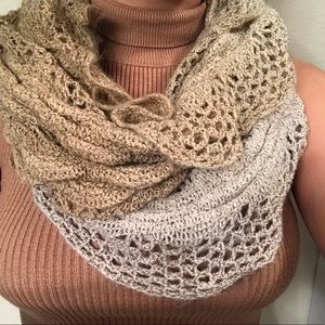 3/$15 Ombré infinity scarf (gold to silver)